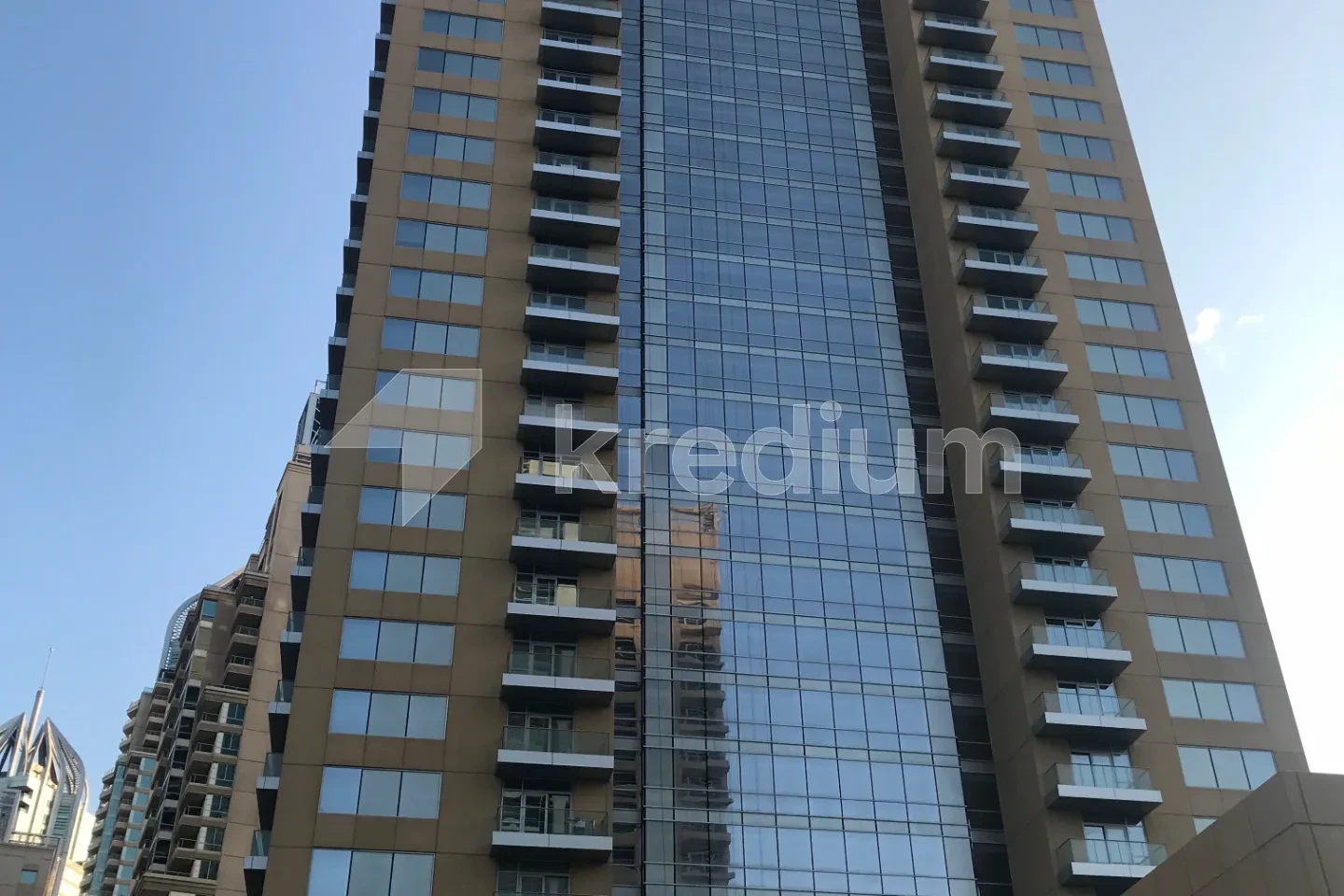 Modern high-rise residential building