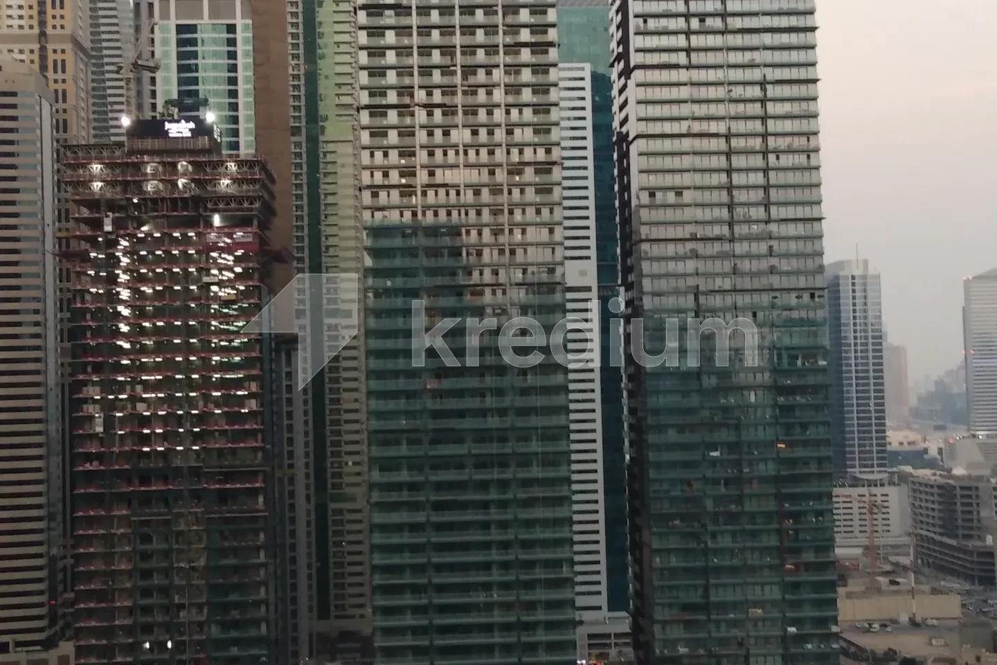 A group of modern glass towers