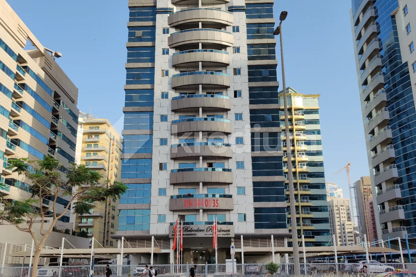 A modern residential mid-rise building