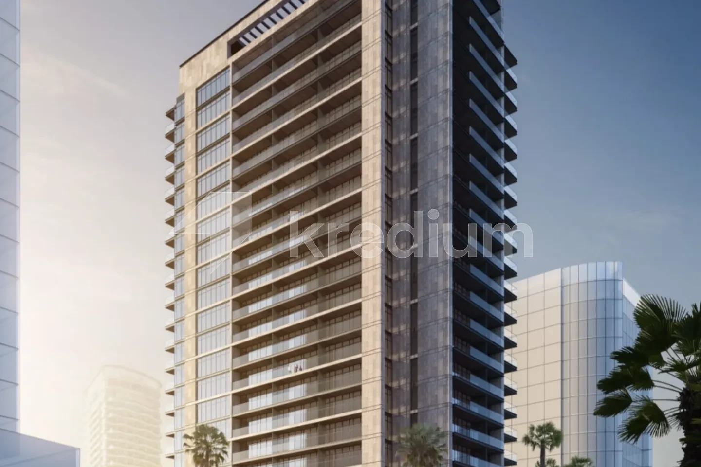 A contemporary residential tower