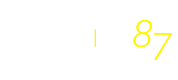 A logo of Studio 87.