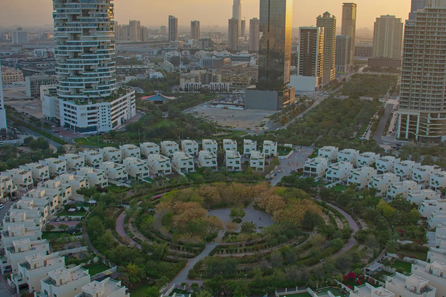 JVC circle neighborhood in Dubai.
